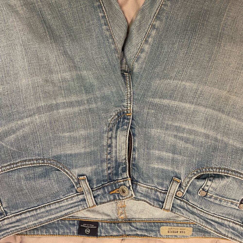 AG The Stevie Slim Straight Jeans light denim blue wash - Picture 10 of 11